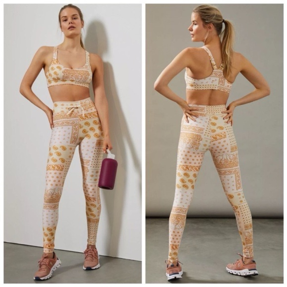 The Upside for Anthropologie Paisley Tie Carmen Bandana leggings